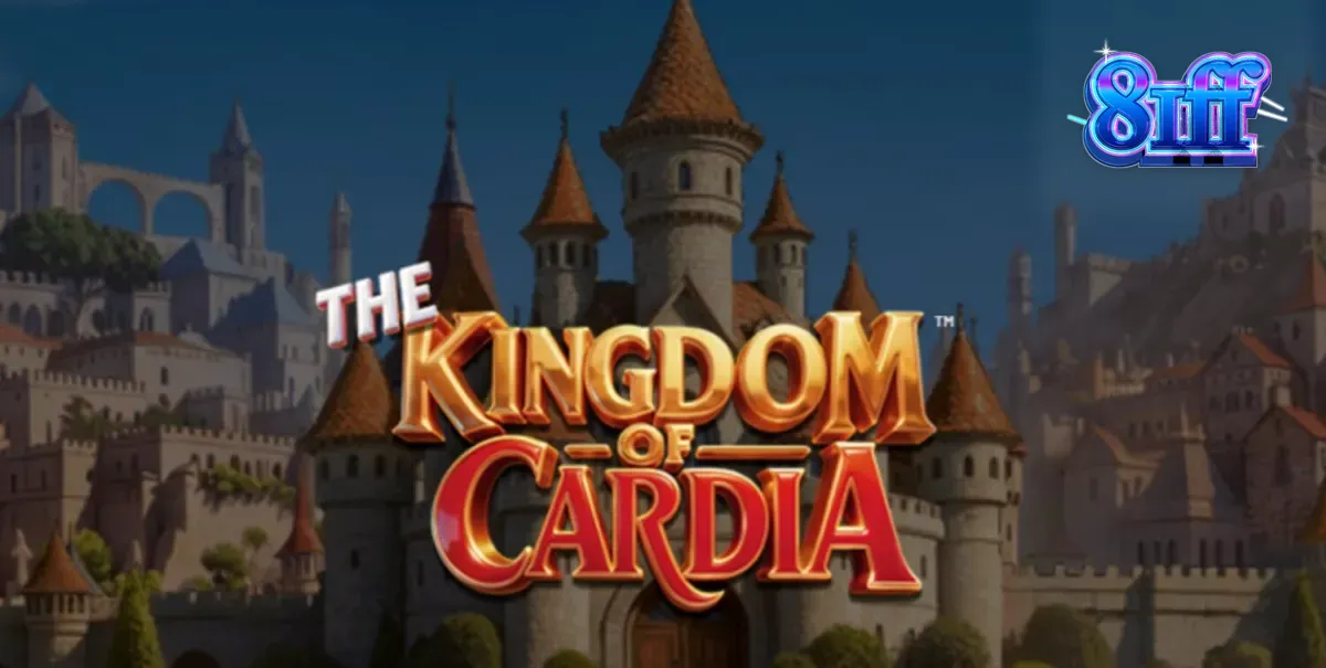 Interface do jogo The Kingdom of Cardia com elementos de cartas e jardim fantástico